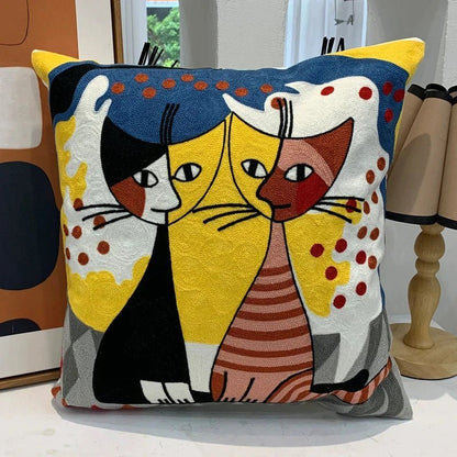 Vessina – Elegante Geweven Kussenhoes in Abstracte Stijl voor een Tijdloze Sfeer - Vessina