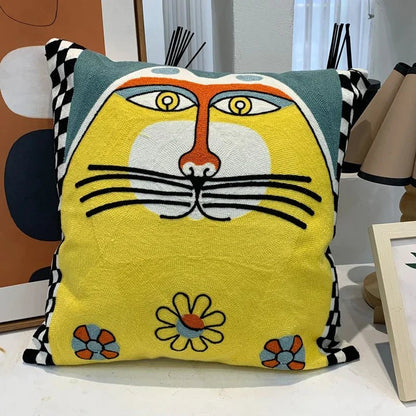 Vessina – Elegante Geweven Kussenhoes in Abstracte Stijl voor een Tijdloze Sfeer - Vessina