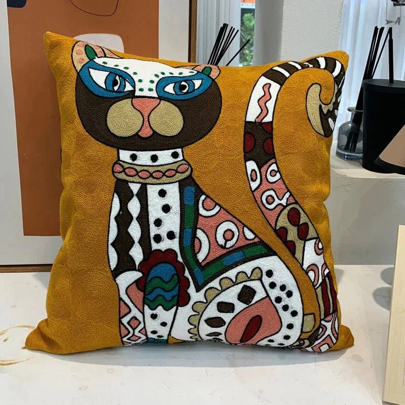 Vessina – Elegante Geweven Kussenhoes in Abstracte Stijl voor een Tijdloze Sfeer - Vessina