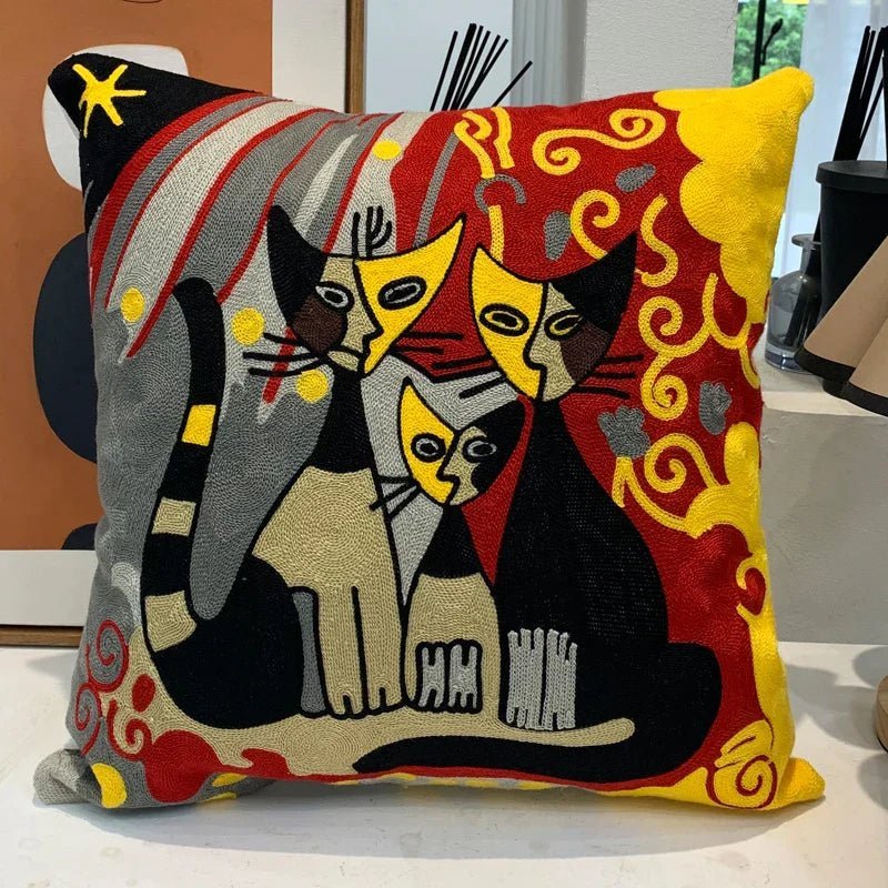 Vessina – Elegante Geweven Kussenhoes in Abstracte Stijl voor een Tijdloze Sfeer - Vessina