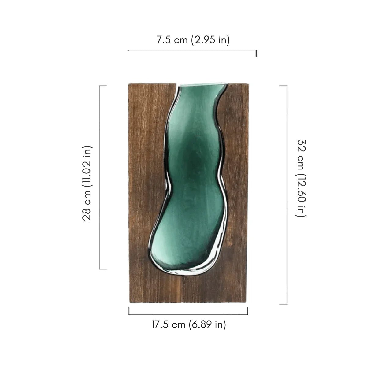 Vessina – Elegante Houten en Glazen Vaasje voor een Tijdloze Sfeer - Vessina