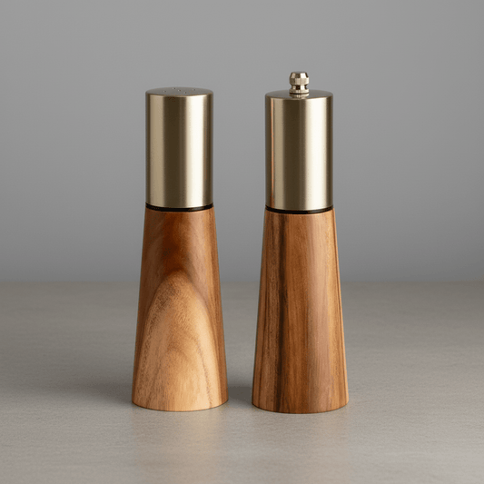 Vessina – Elegante Houten Zout - en Pepermolen Set voor een Verfijnde Keuken - Vessina