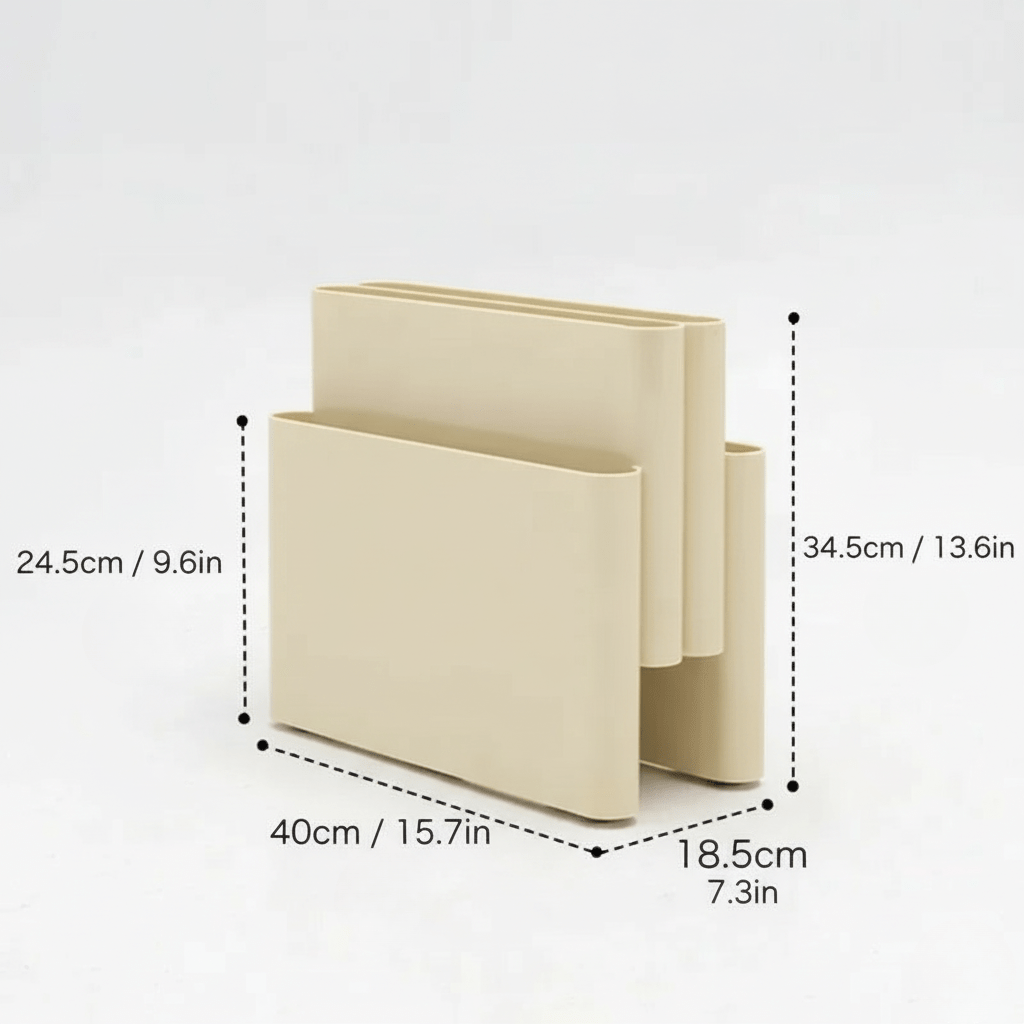 Vessina – Elegante Tijdschriftenhouder in Neutrale Kleuren voor een Stijlvolle Presentatie - Vessina