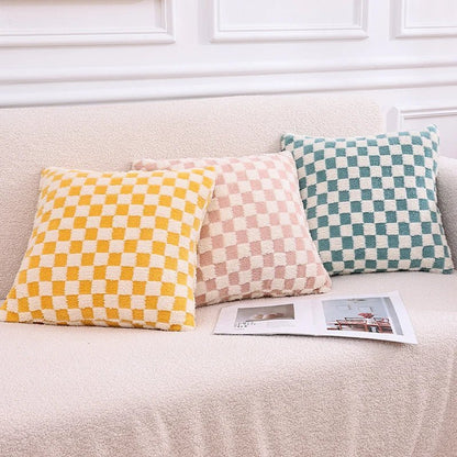 Vessina – Geruite Kussenhoes in Diverse Kleuren - Vessina