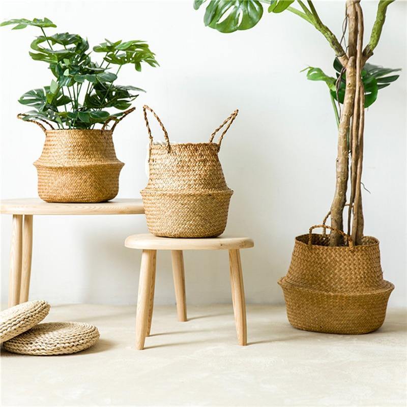 Vessina – Gevlochten Plantenbak met Handvatten - Vessina