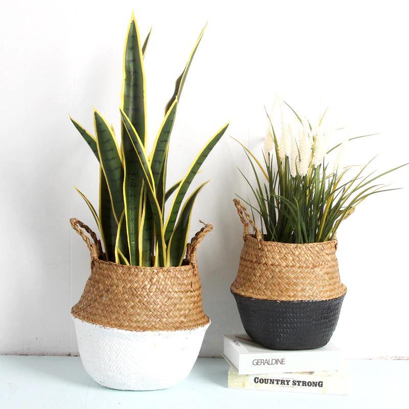 Vessina – Gevlochten Plantenbak met Handvatten - Vessina