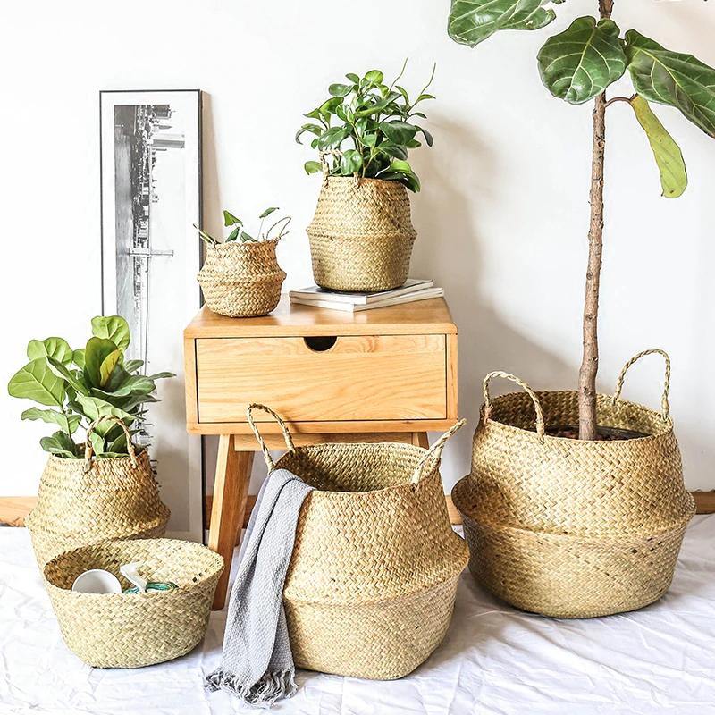 Vessina – Gevlochten Plantenbak met Handvatten - Vessina