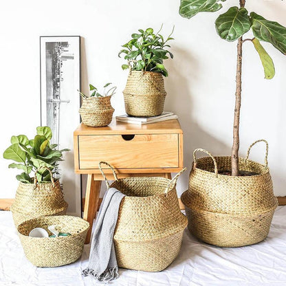 Vessina – Gevlochten Plantenbak met Handvatten - Vessina
