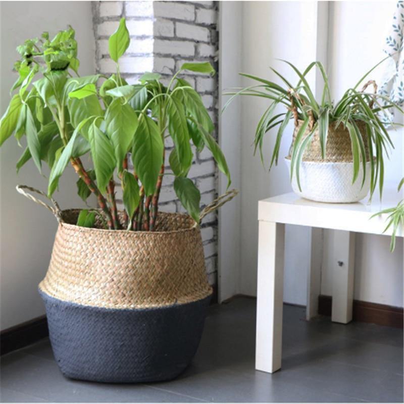 Vessina – Gevlochten Plantenbak met Handvatten - Vessina