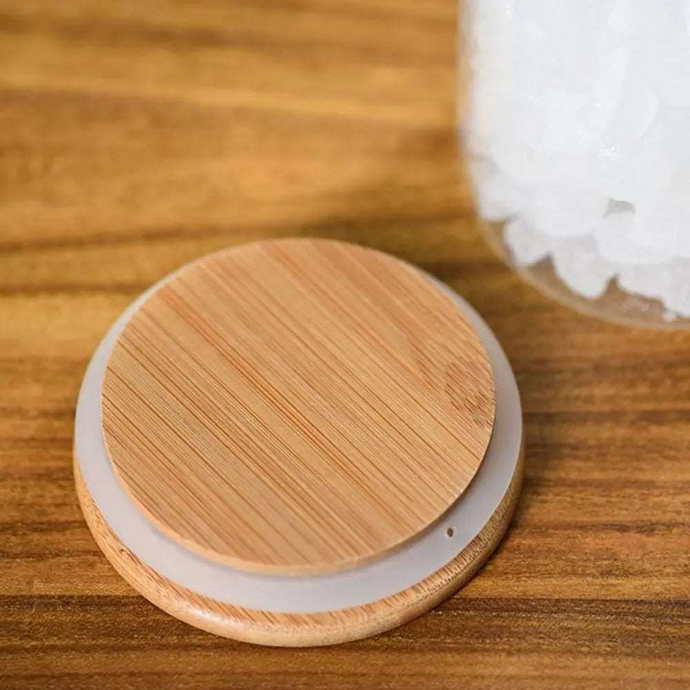 Vessina – Glazen Container met Houten Lepel - Vessina