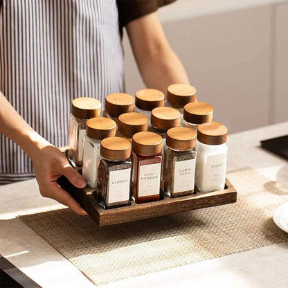 Vessina – Glazen Kruidenpotten Keuken Set - Vessina