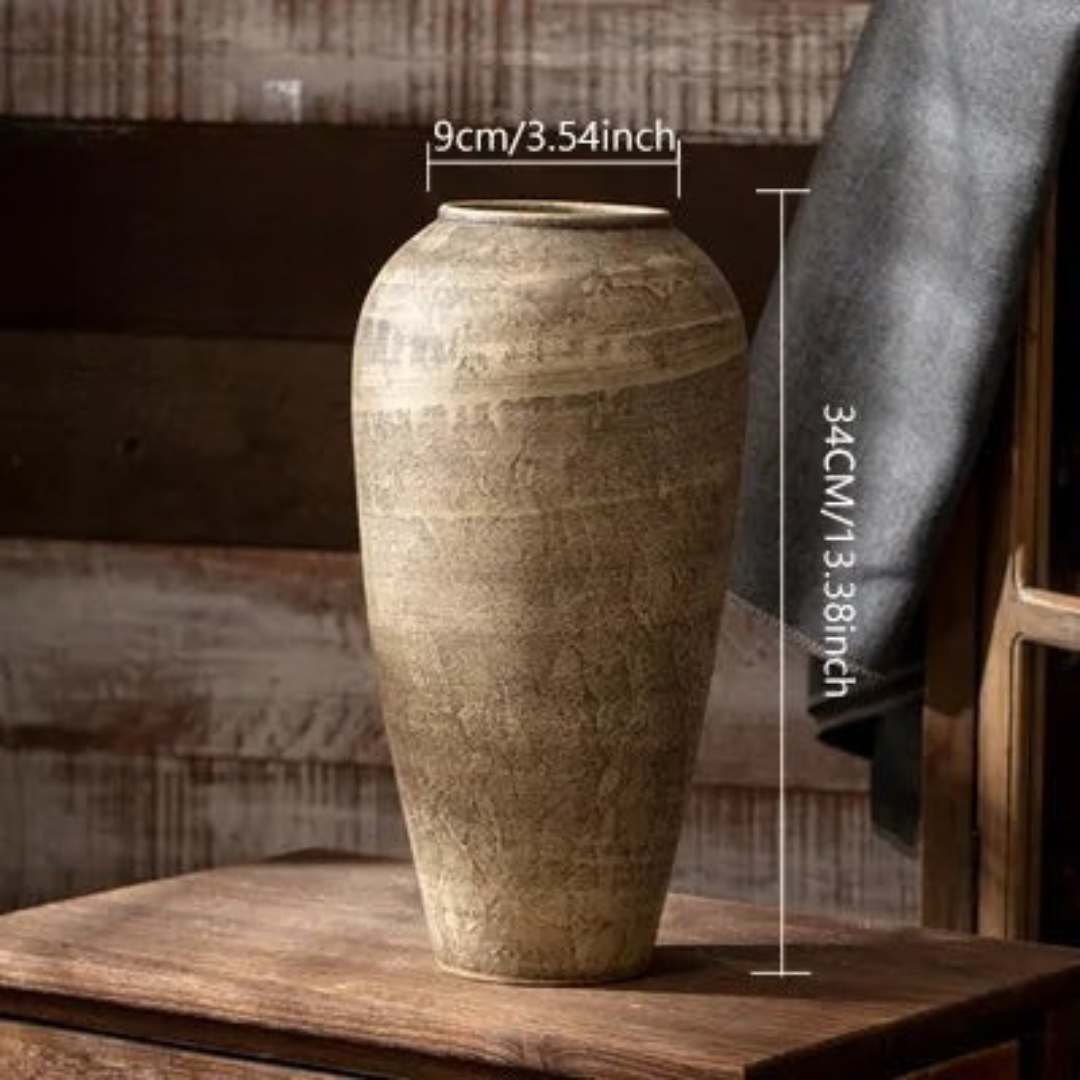 Vessina – Keramische Retro Wabi Sabi Vaas - Vessina