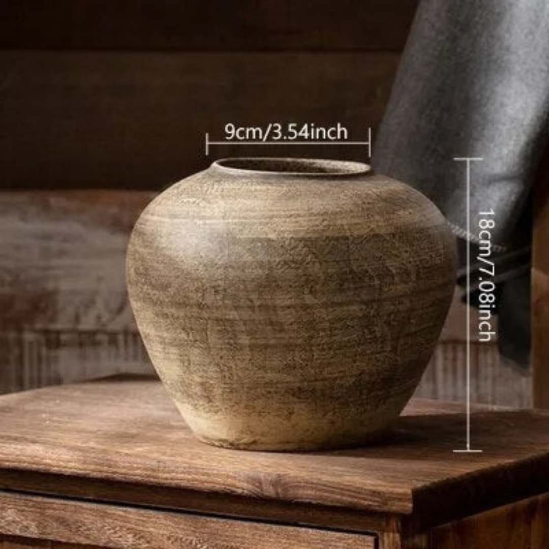 Vessina – Keramische Retro Wabi Sabi Vaas - Vessina