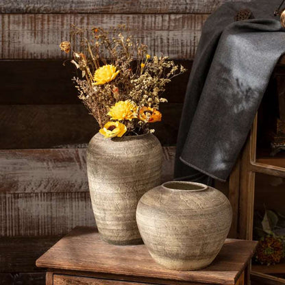 Vessina – Keramische Retro Wabi Sabi Vaas - Vessina