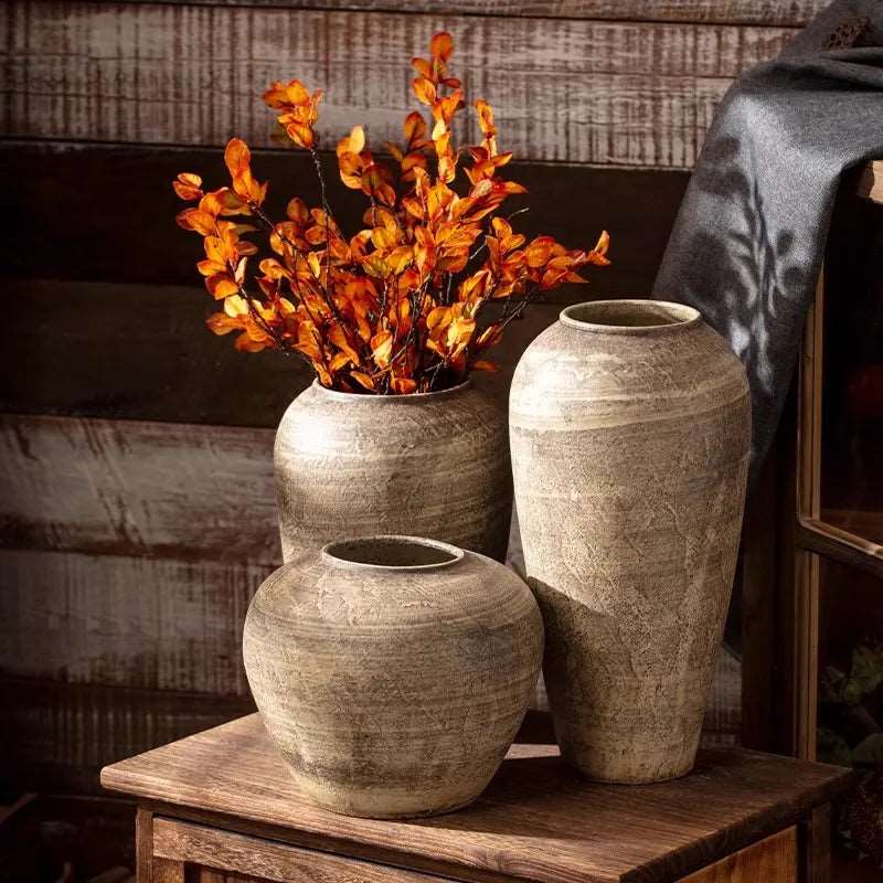 Vessina – Keramische Retro Wabi Sabi Vaas - Vessina