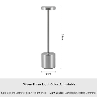 Vessina – Klassieke Metalen Touch LED Tafellamp - Vessina