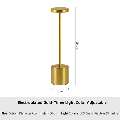Vessina – Klassieke Metalen Touch LED Tafellamp - Vessina