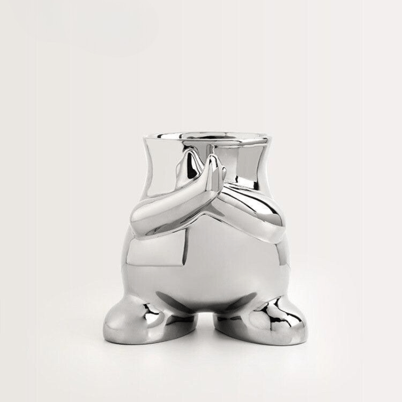 Vessina – Moderne Monochrome Kunstvaas Decoratie - Vessina