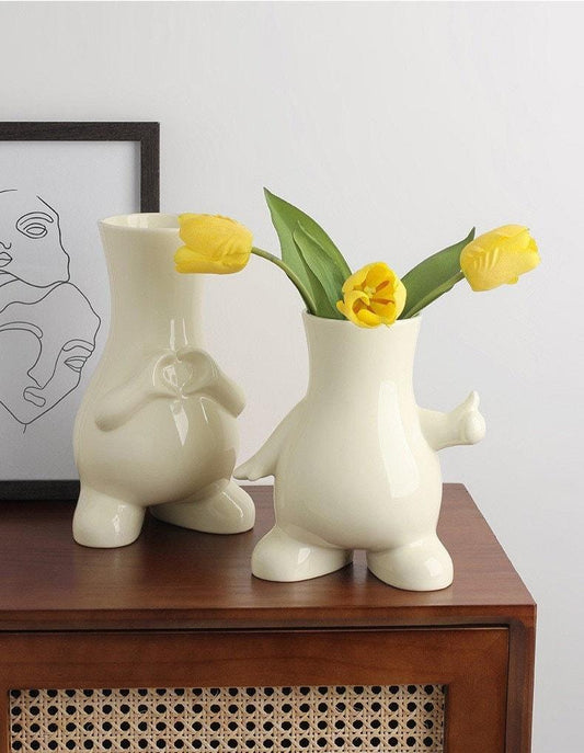 Vessina – Moderne Monochrome Kunstvaas Decoratie - Vessina