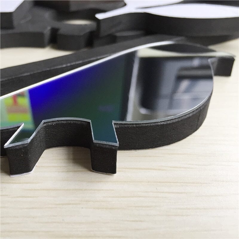 Vessina – Stijlvolle 3D Kat Wandklok van Acryl en Metaal Perfect Voor Moderne Interieurs - Vessina