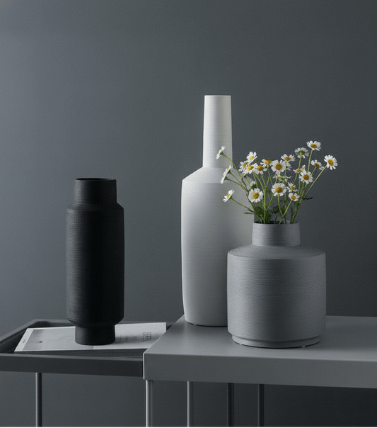 Vessina – Stijlvolle Monochrome Keramische Vazen met Tijdloos Minimalistisch Ontwerp - Vessina