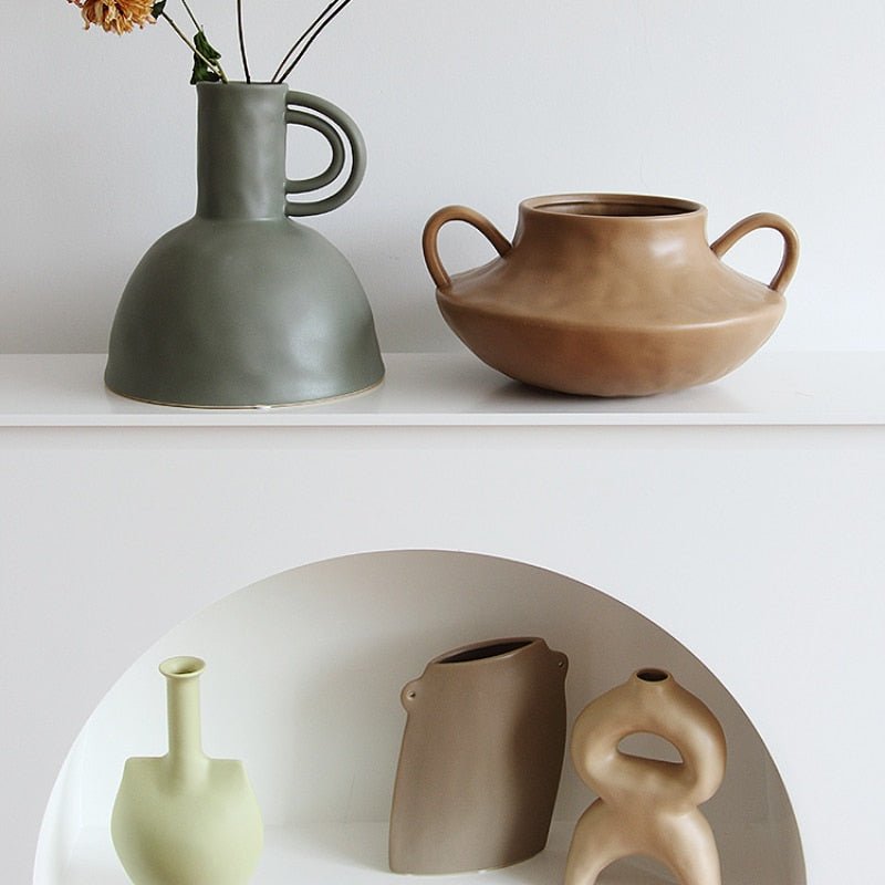 Vessina – Stille Wind Morandi Keramische Vaasje - Vessina