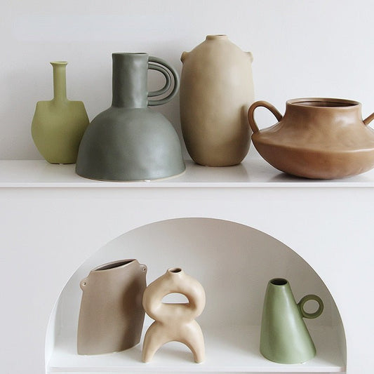 Vessina – Stille Wind Morandi Keramische Vaasje - Vessina