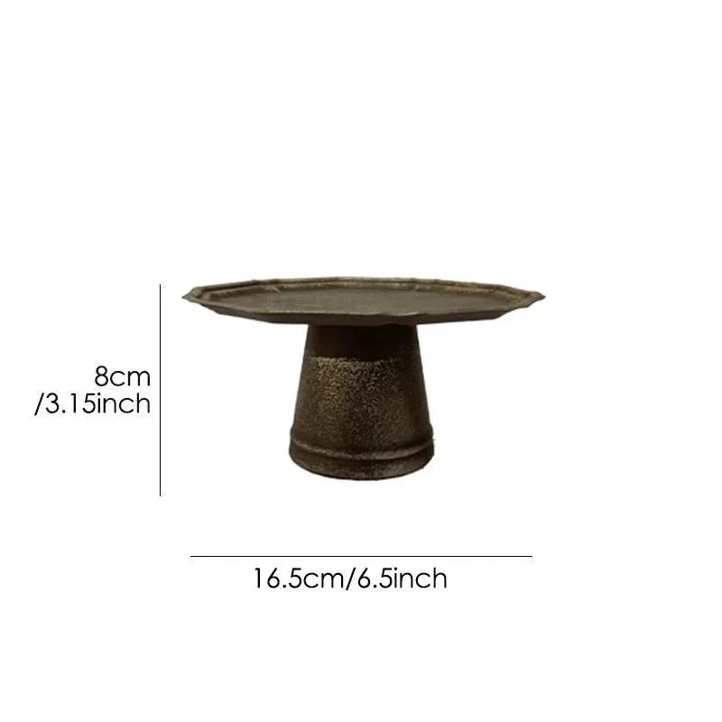 Vessina – Vintage Metalen Dienblad Zwart Messing - Vessina