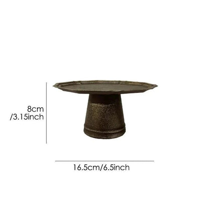 Vessina – Vintage Metalen Dienblad Zwart Messing - Vessina