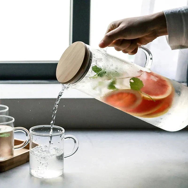 Vessina – Warmtebestendige Glazen Kan met Deksel - Vessina