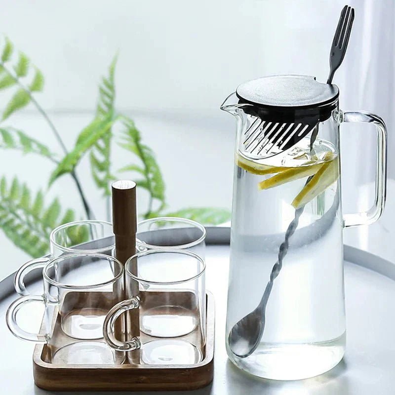 Vessina – Warmtebestendige Glazen Kan met Deksel - Vessina