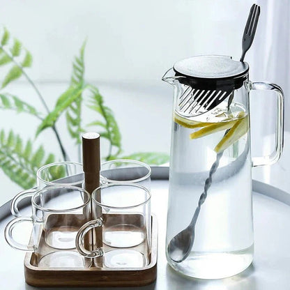 Vessina – Warmtebestendige Glazen Kan met Deksel - Vessina