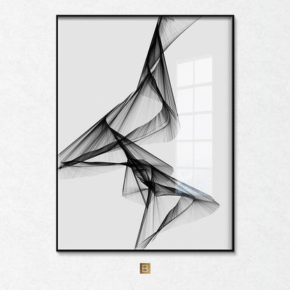 Vessina – Zwart & Wit Opgespannen Canvas - Vessina