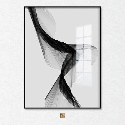 Vessina – Zwart & Wit Opgespannen Canvas - Vessina