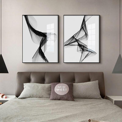 Vessina – Zwart & Wit Opgespannen Canvas - Vessina