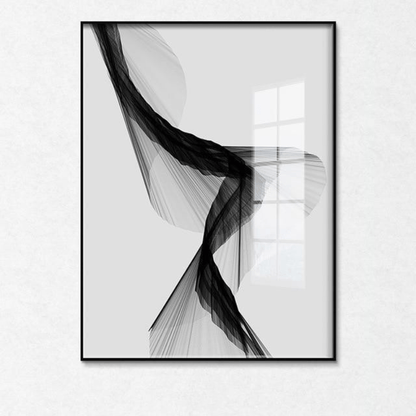 Vessina – Zwart & Wit Opgespannen Canvas - Vessina