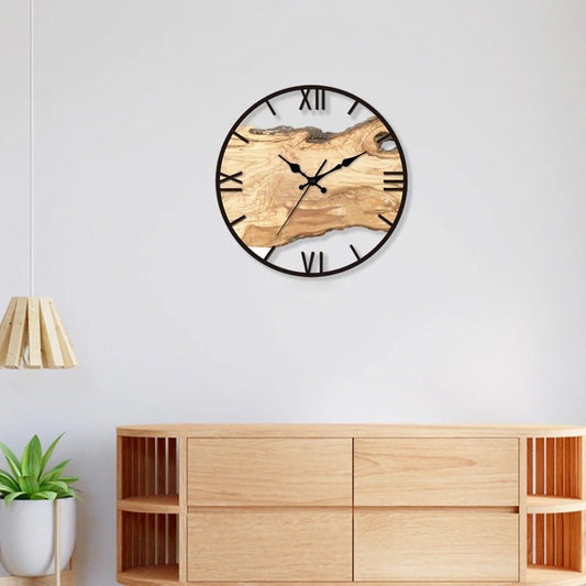 Wandklok van transparant acryl met minimalistisch ontwerp, rond 30 cm - Vessina