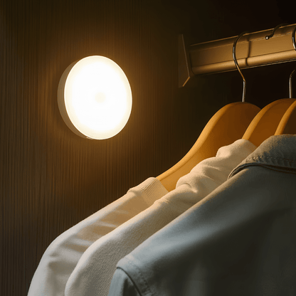 Wandlamp met LED en Bewegingssensor – Wit ABS - Vessina