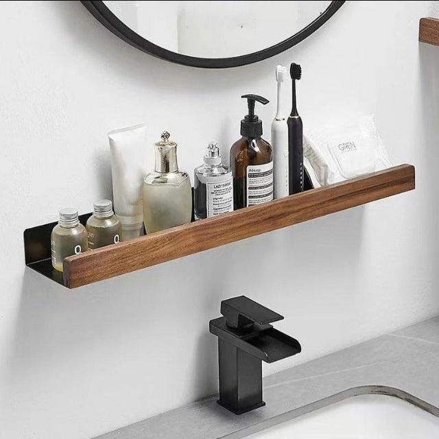 Wandplank van massief hout met vochtbestendige afwerking - Vessina
