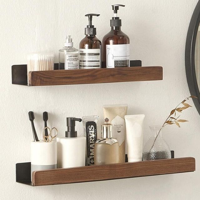 Wandplank van massief hout met vochtbestendige afwerking - Vessina