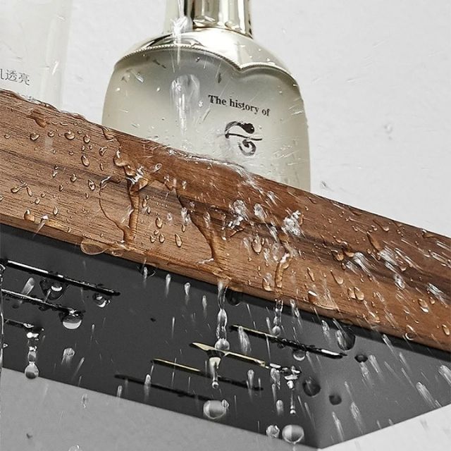 Wandplank van massief hout met vochtbestendige afwerking - Vessina