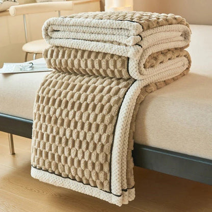 Zachte sherpa plaid met luxe textuurafwerking - Vessina