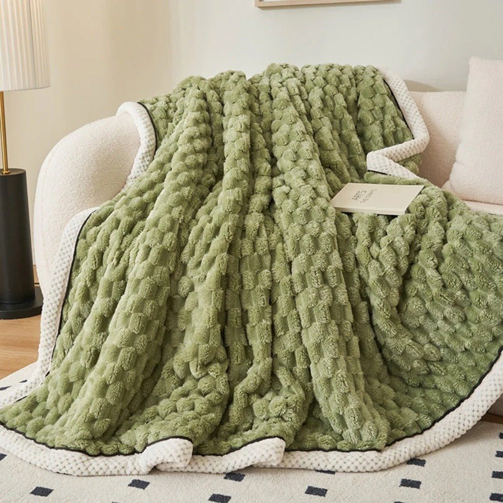 Zachte sherpa plaid met luxe textuurafwerking - Vessina