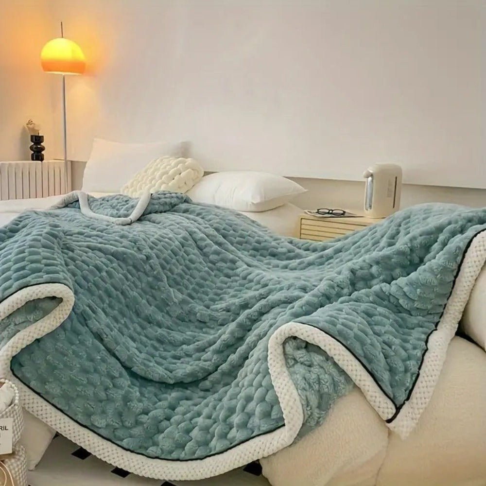Zachte sherpa plaid met luxe textuurafwerking - Vessina