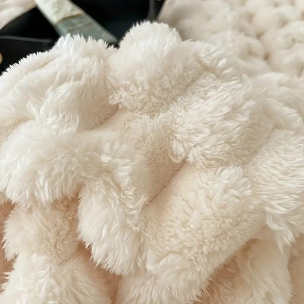 Zachte sherpa plaid met luxe textuurafwerking - Vessina