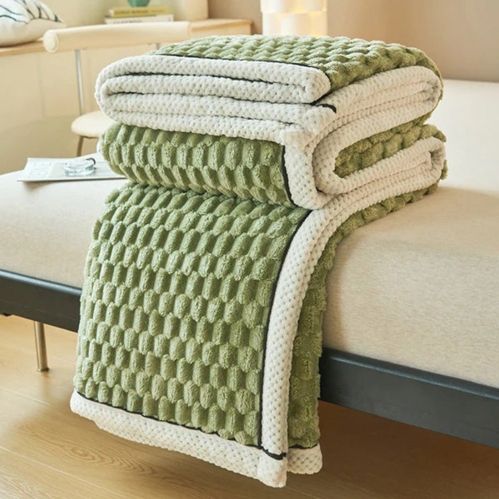 Zachte sherpa plaid met luxe textuurafwerking - Vessina