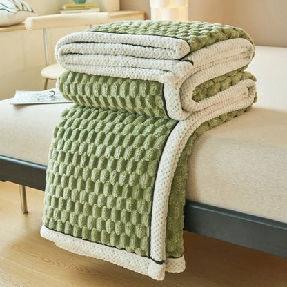 Zachte sherpa plaid met luxe textuurafwerking - Vessina
