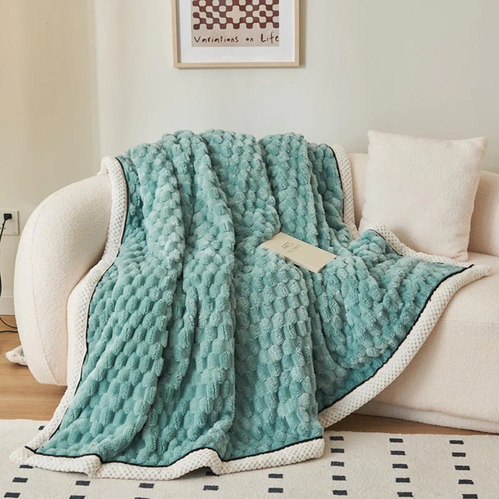 Zachte sherpa plaid met luxe textuurafwerking - Vessina